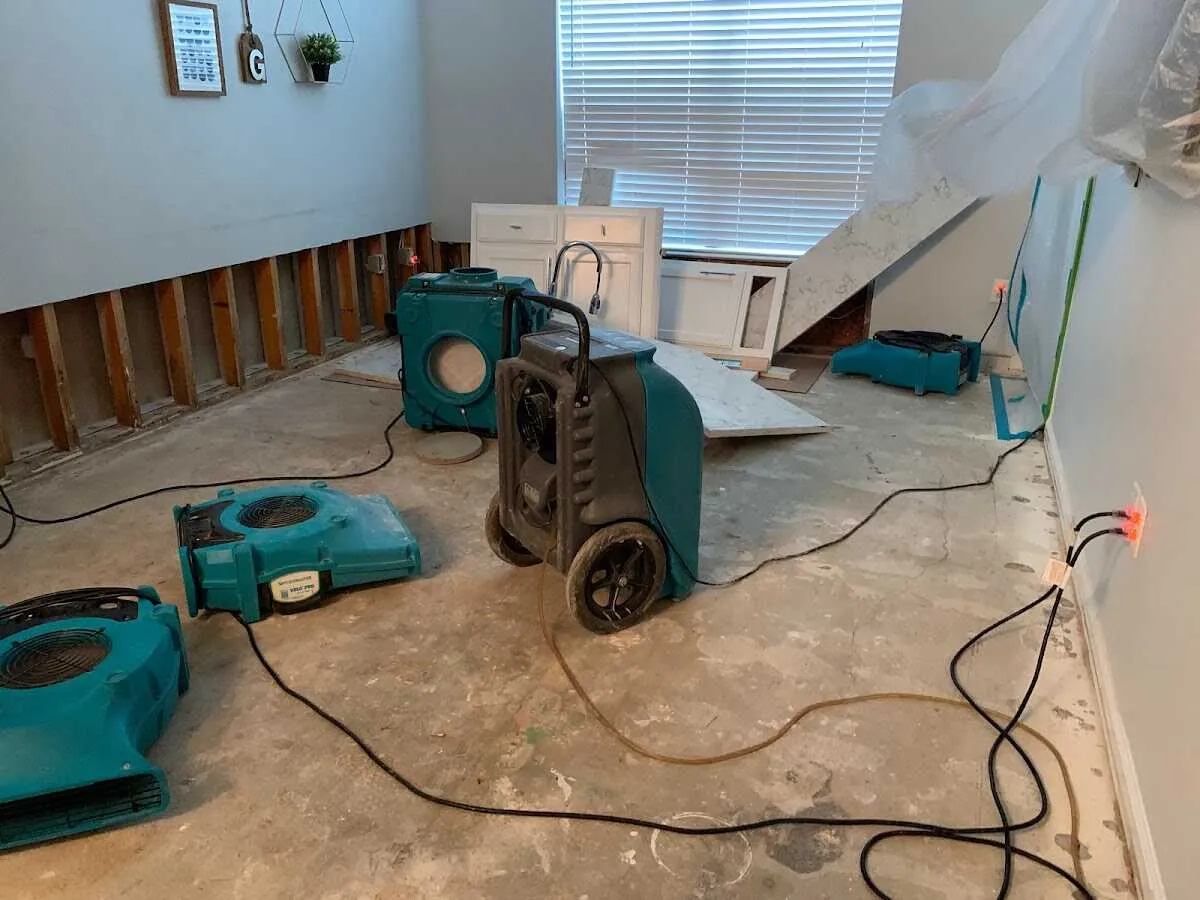 Dehumidifier in flood-cut room for Water Extraction & Removal in Golden Valley